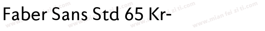 Faber Sans Std 65 Kr字体转换